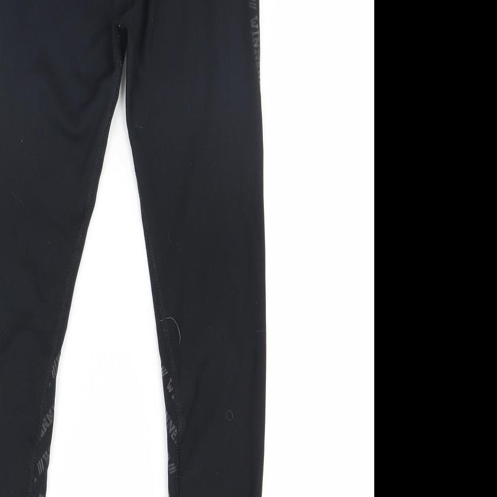 m&s Girls Black   Capri Trousers Size 8 Years