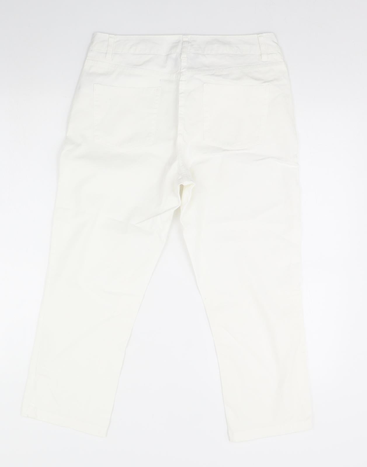 Maine Womens White   Trousers  Size 10 L24 in