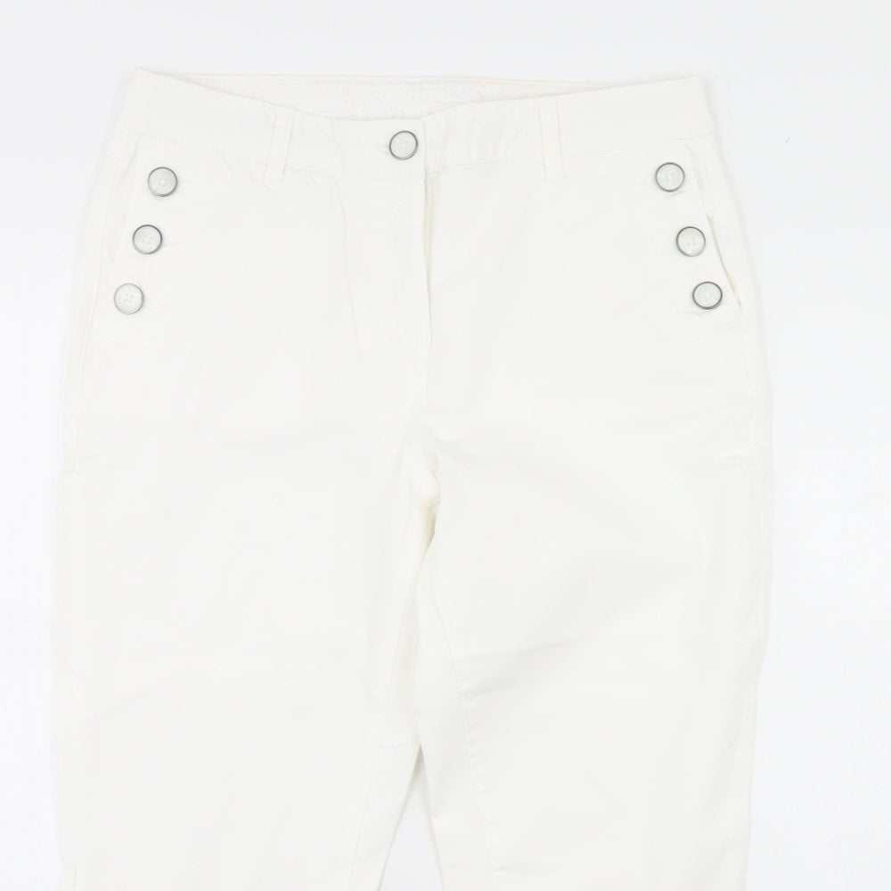 Maine Womens White   Trousers  Size 10 L24 in