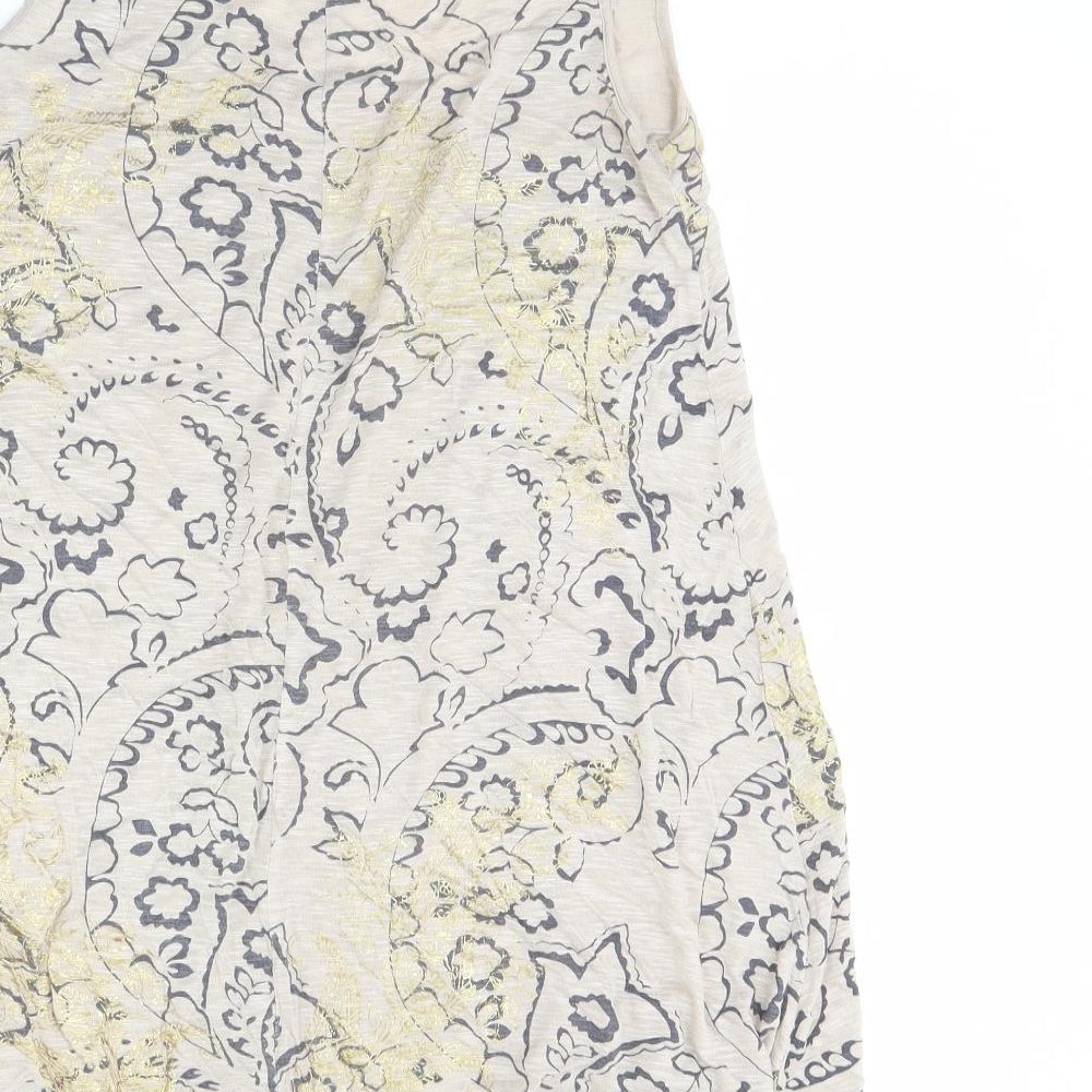 Per Una Womens Beige Fair Isle  Basic Tank Size 10