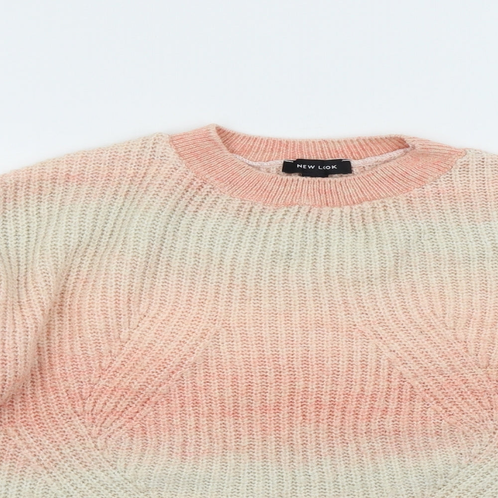 New Look Womens Pink  Knit Pullover Jumper Size M