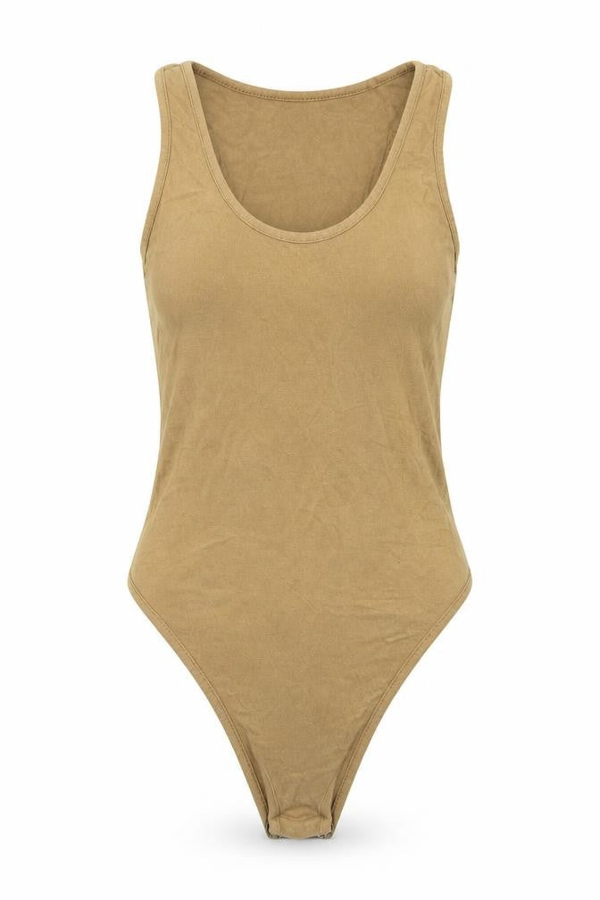 Pretty Little Thing Womens Brown   Bodysuit One-Piece Size 10