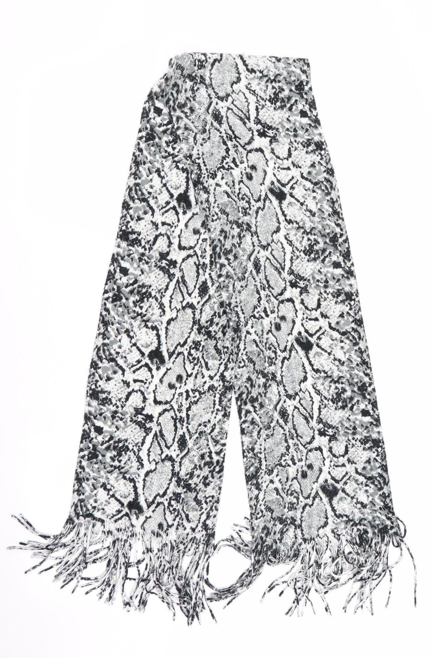 Preworn Unisex Black Animal Print   Scarf