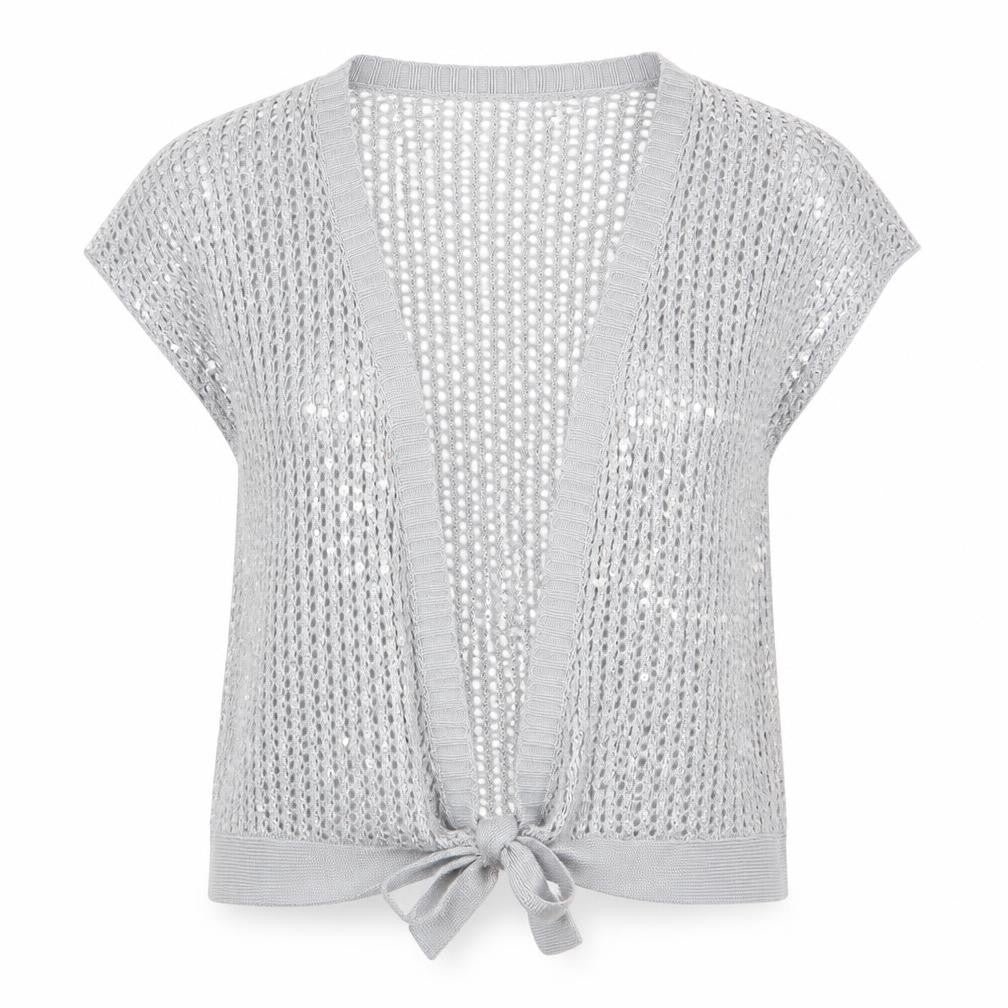 Select Womens Grey   Cardigan Jumper Size 16  - Waistcoat Style