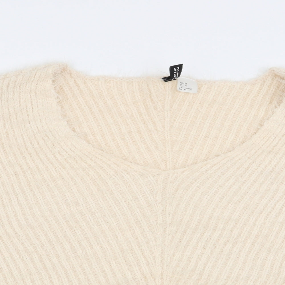 Divided Womens Ivory   Pullover Jumper Size 10