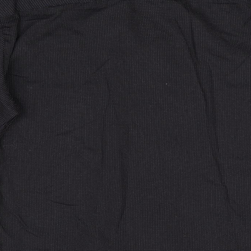 Trait Mens Black Polka Dot   Button-Up Size M