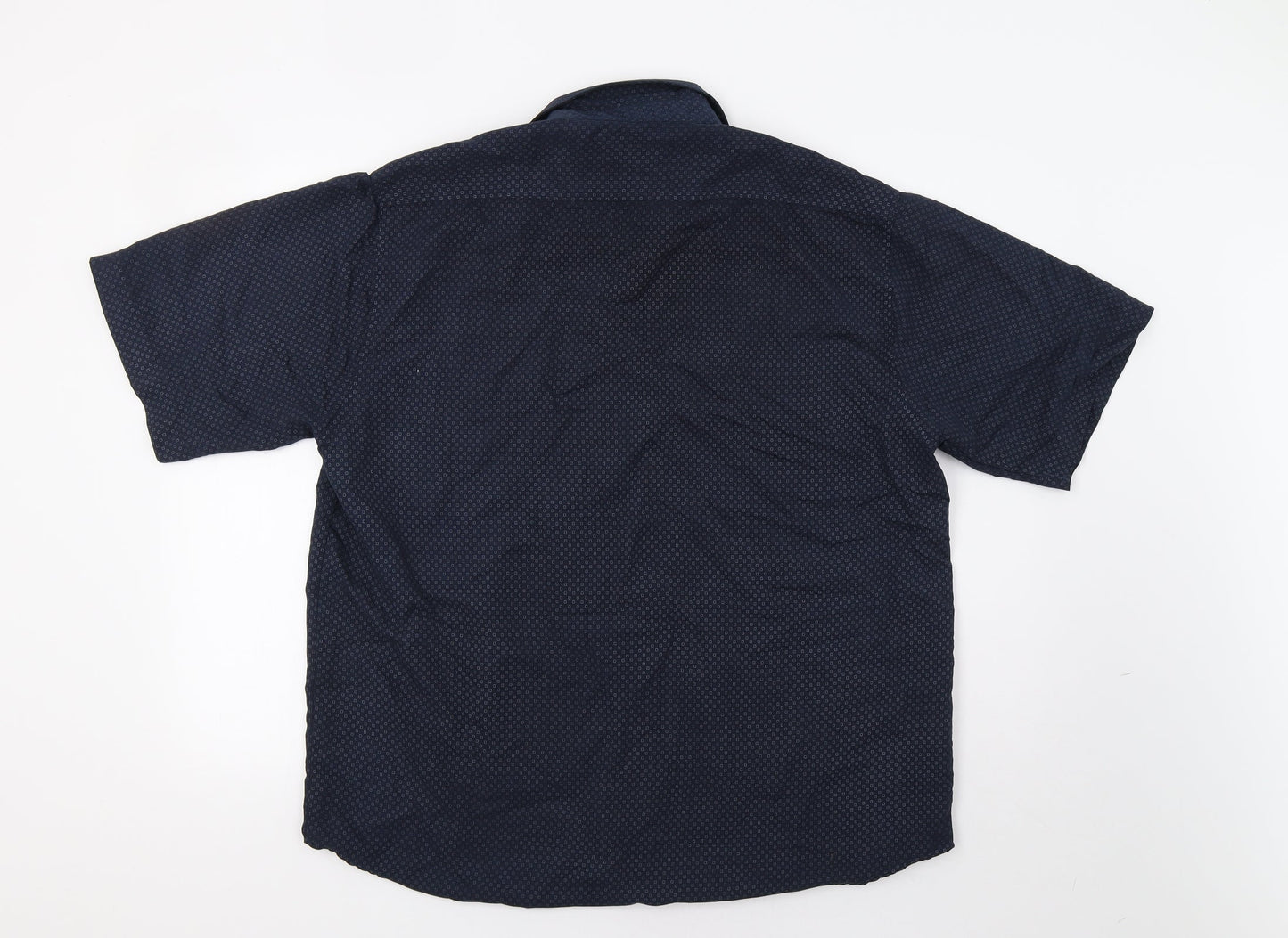 Giorgio Mens Blue Geometric   Button-Up Size L