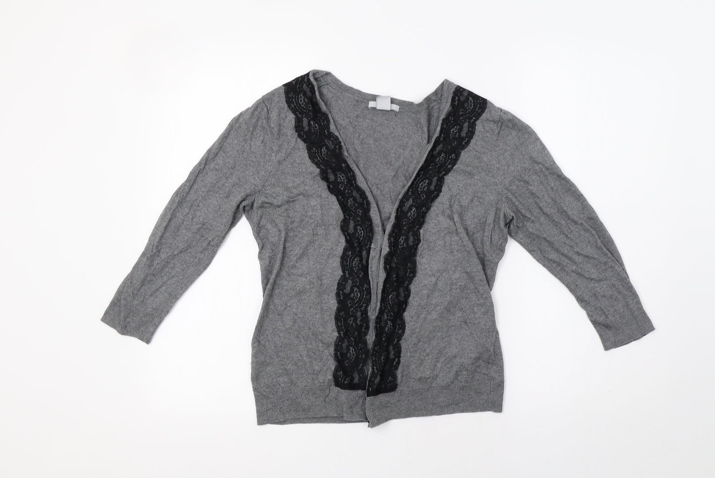 H&M Womens Grey   Cardigan Jumper Size M