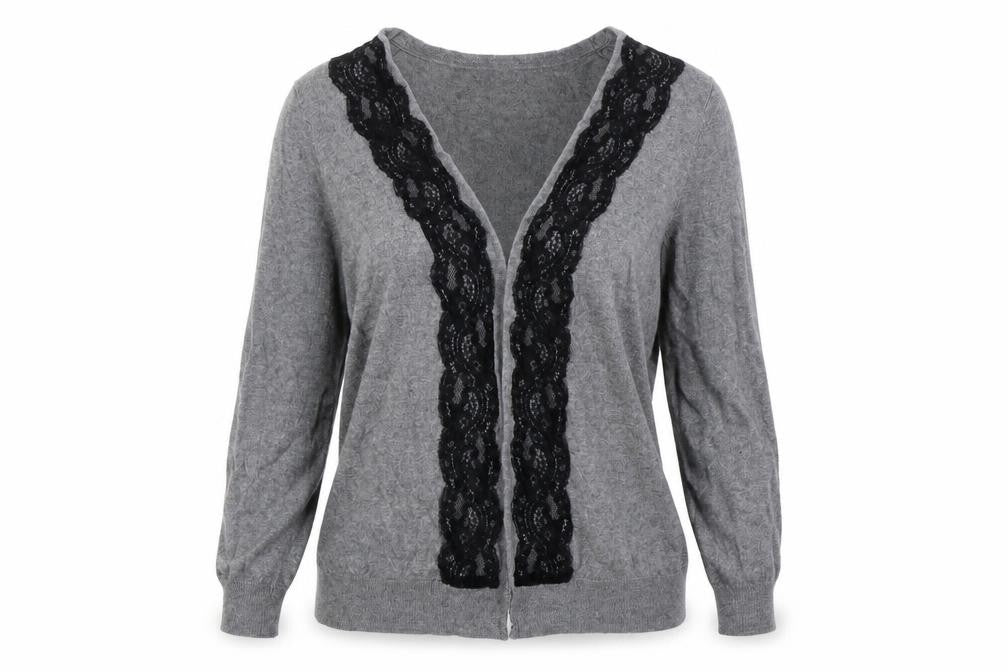 H&M Womens Grey   Cardigan Jumper Size M