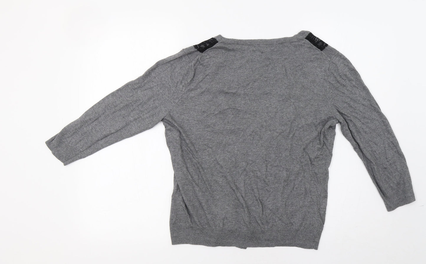 H&M Womens Grey   Cardigan Jumper Size M