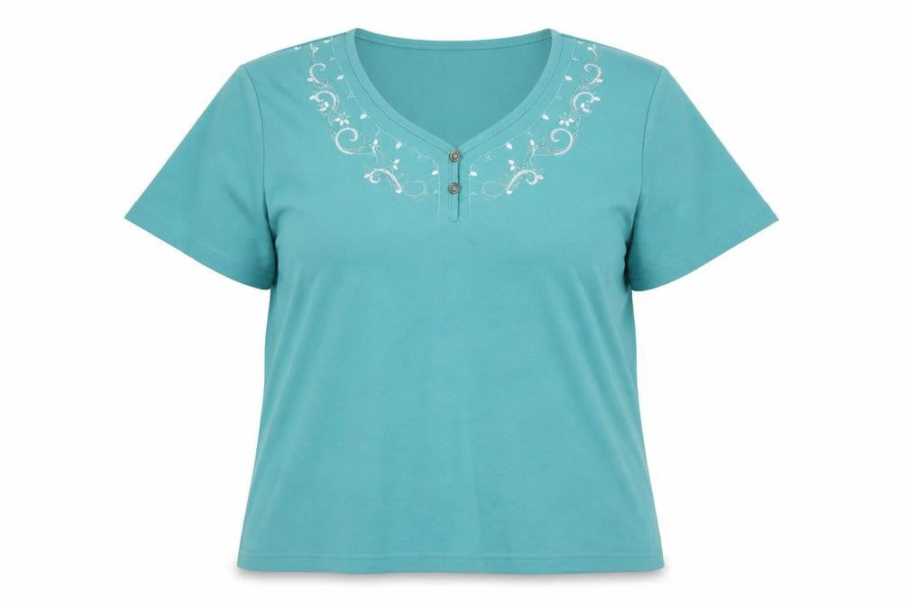 Bonmarché Womens Green Floral  Basic Blouse Size L