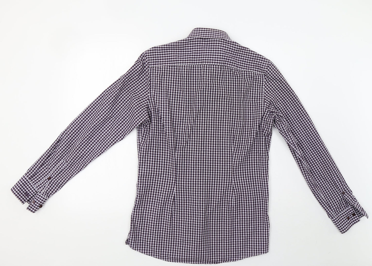 NEXT Mens Blue Check   Button-Up Size 15