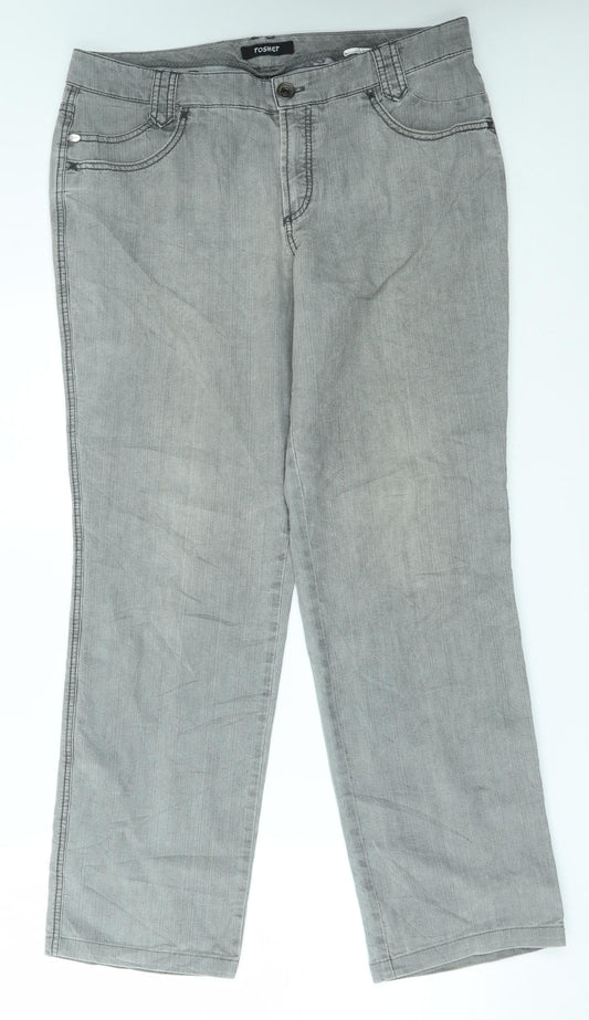 Rosner Womens Grey   Straight Jeans Size 34 in L29 in