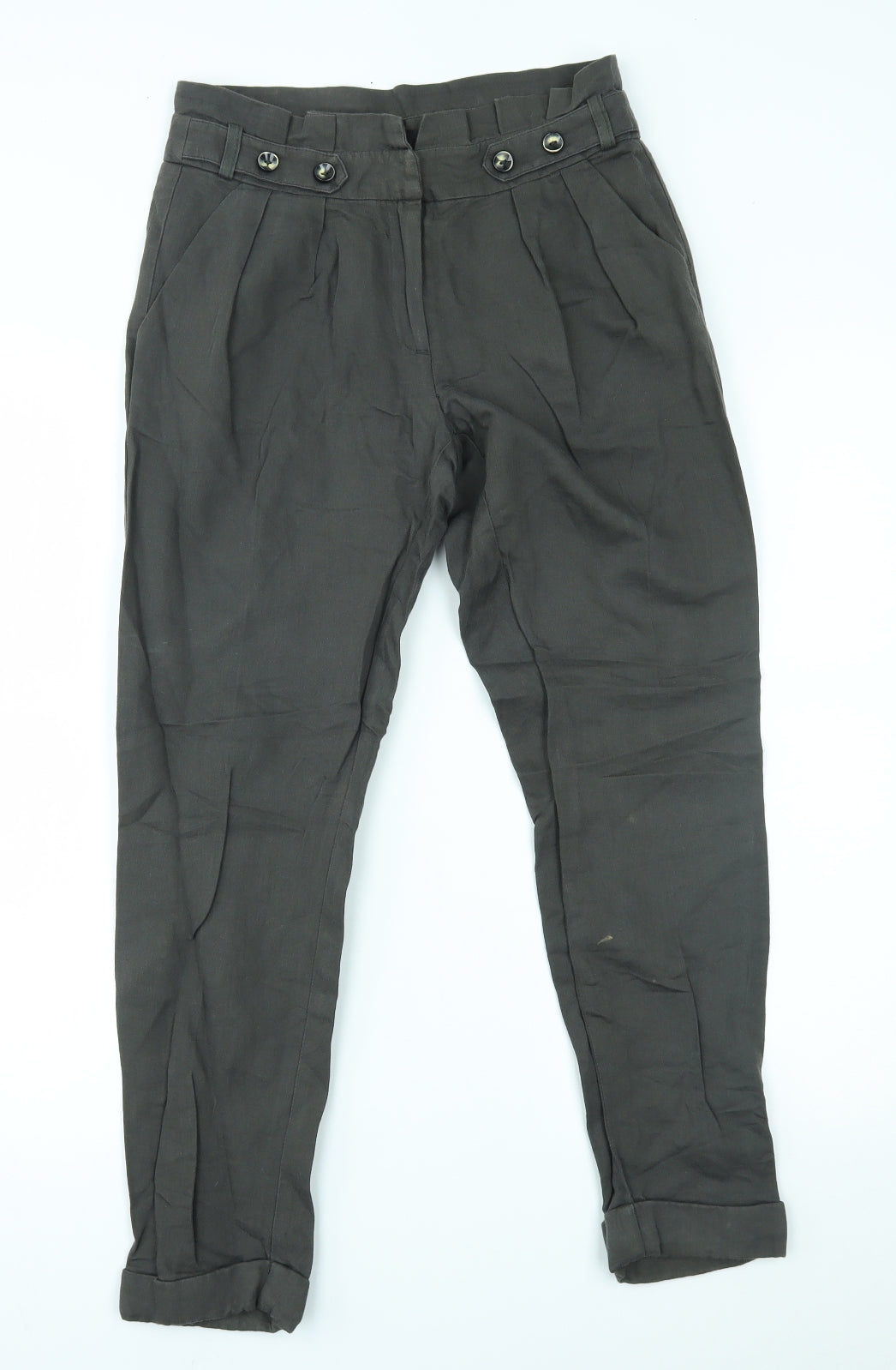 Topshop Womens Grey   Trousers  Size 8 L24 in