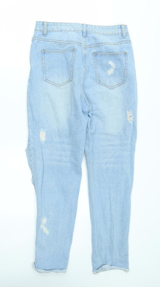 Missguided Womens Blue   Straight Jeans Size 10 L26 in