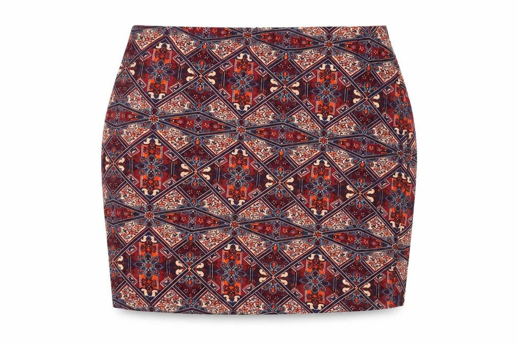 New Look Womens Red Argyle/Diamond  Straight & Pencil Set Size 12
