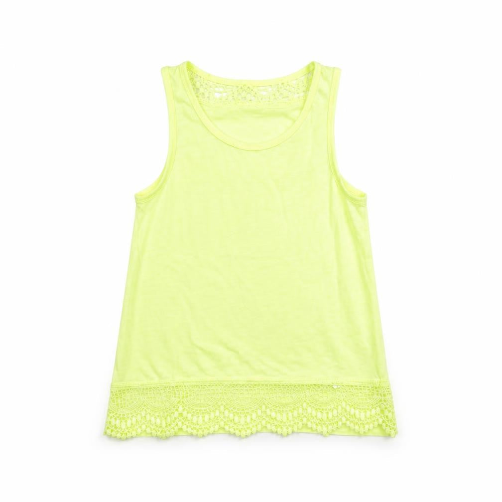 Primark Girls Yellow   Basic T-Shirt Size 7-8 Years