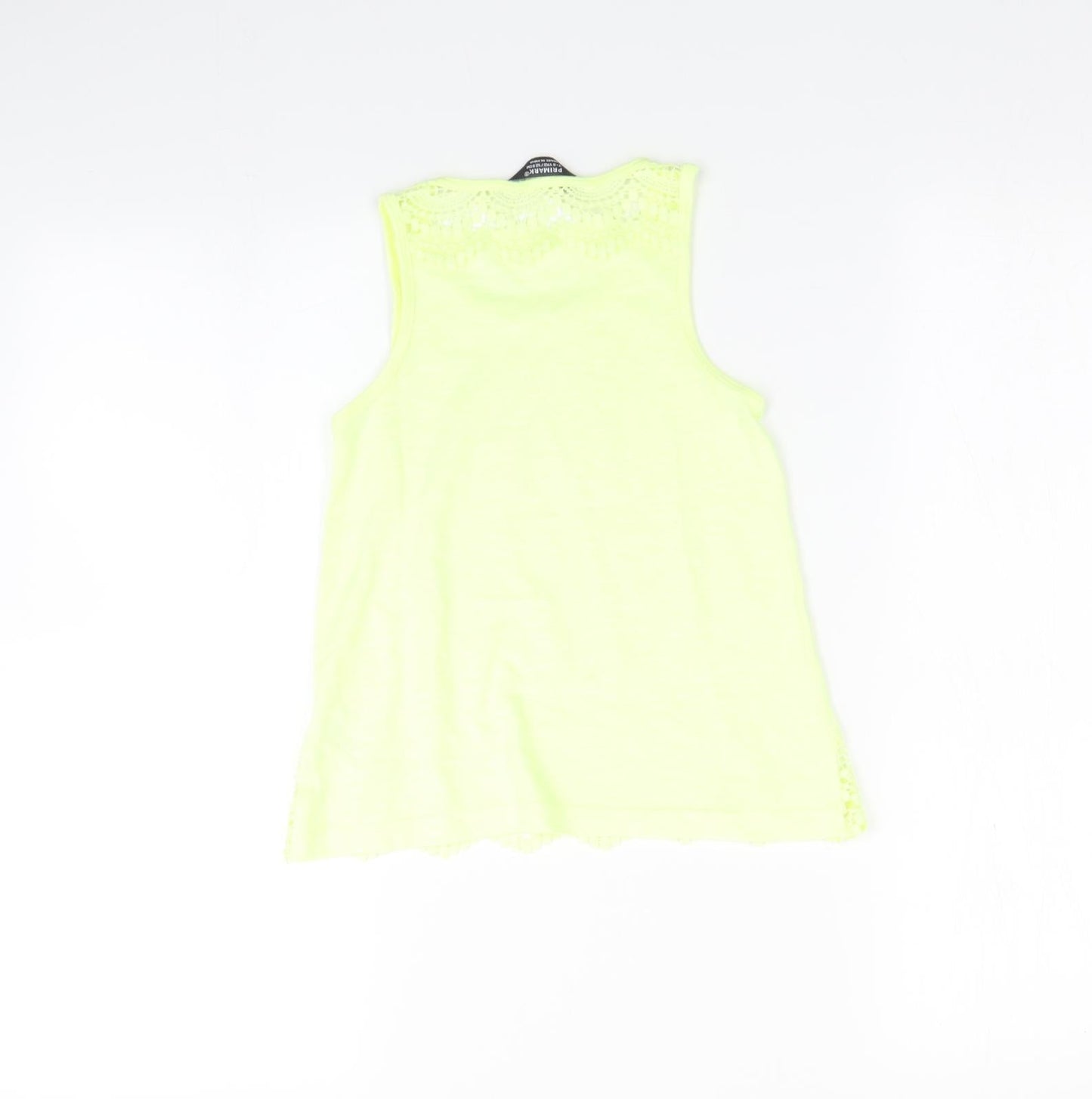 Primark Girls Yellow   Basic T-Shirt Size 7-8 Years