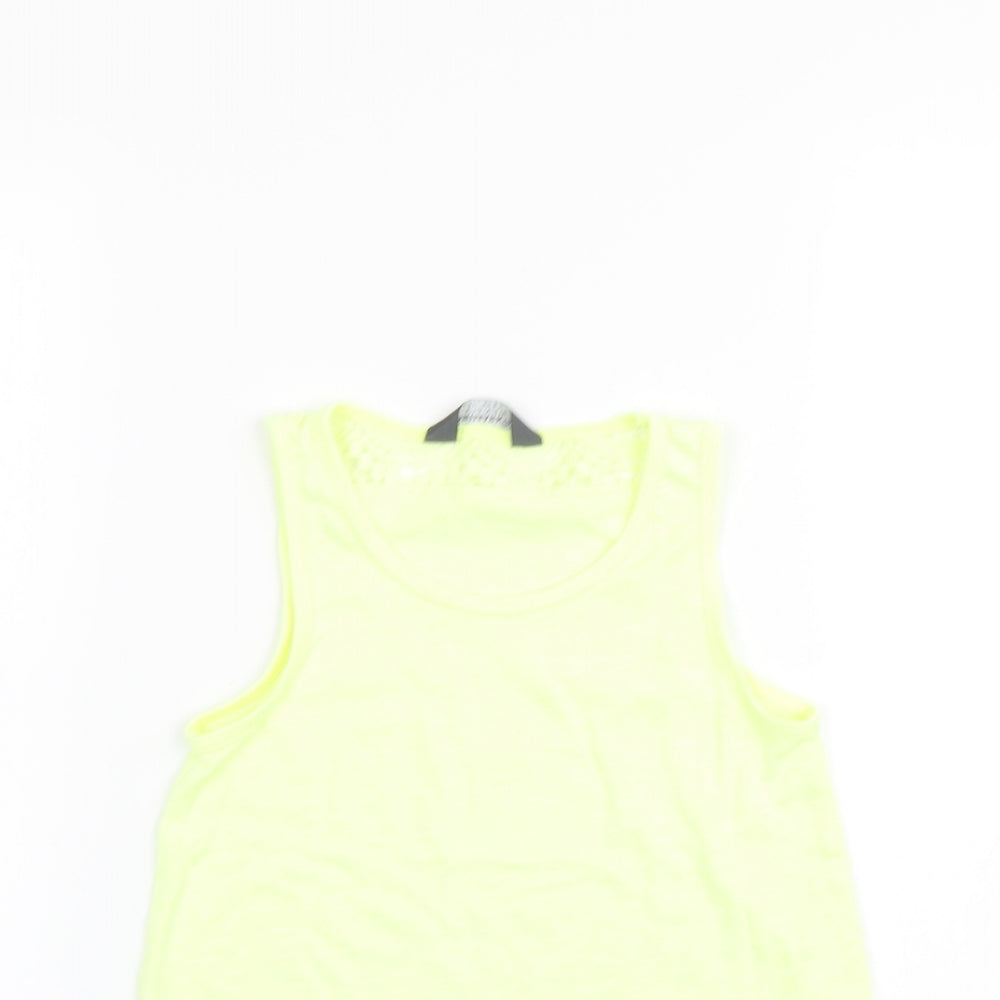 Primark Girls Yellow   Basic T-Shirt Size 7-8 Years