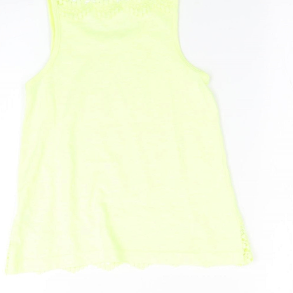 Primark Girls Yellow   Basic T-Shirt Size 7-8 Years