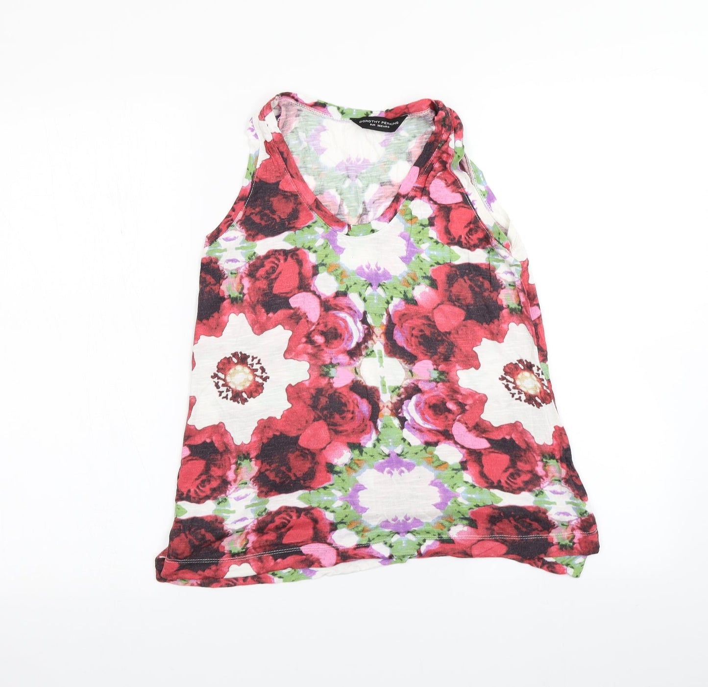 Dorothy Perkins Womens Multicoloured Floral  Basic T-Shirt Size 8