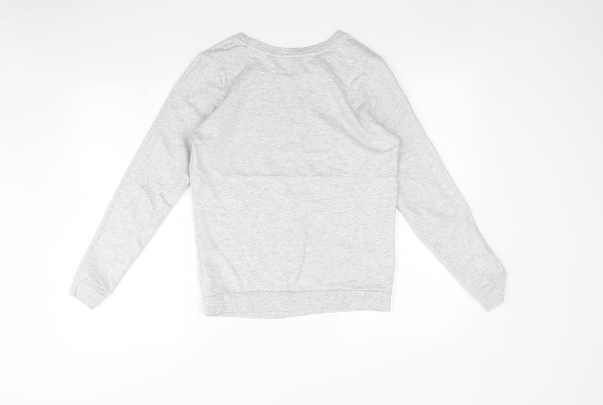 Back view of George women’s gold jumper, size UK 8, - mickey mouse