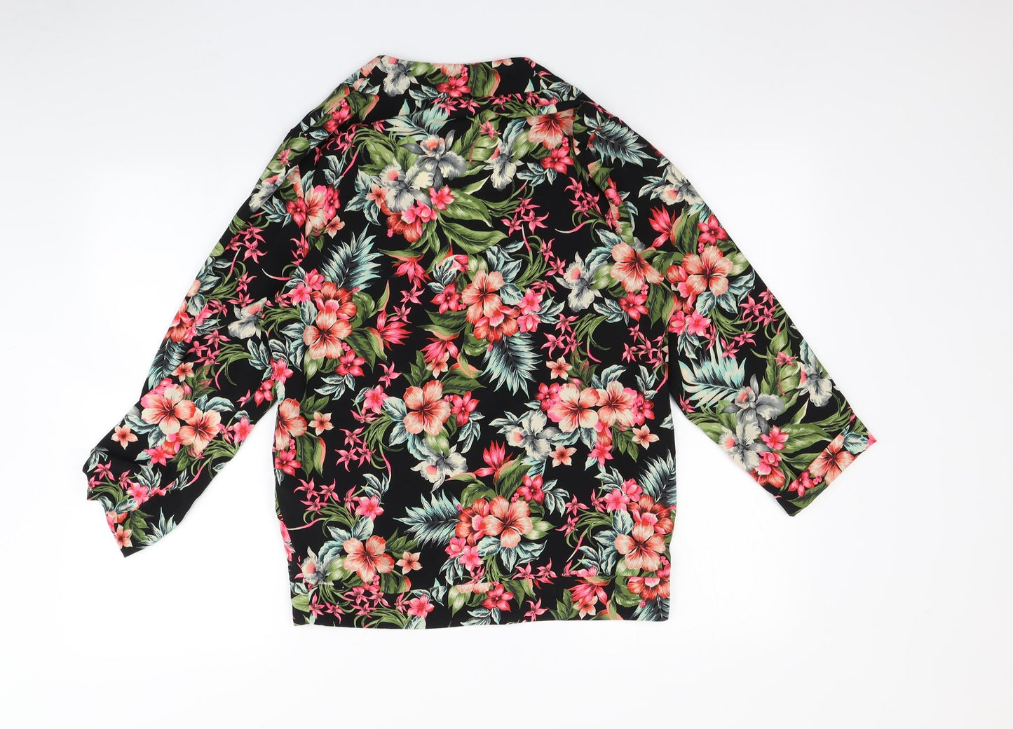 New Look Womens Multicoloured Floral  Wrap Jumper Size 14