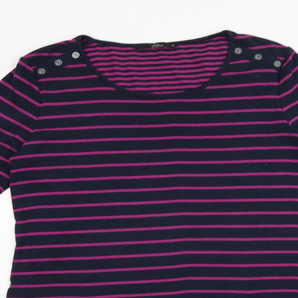 BM casual Womens Purple Striped  Pullover Jumper Size M