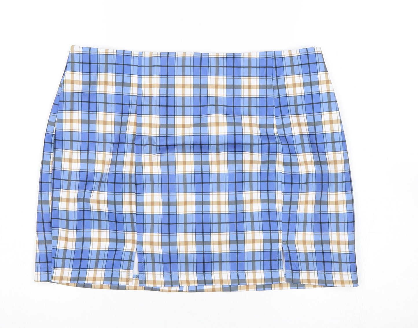 Preworn Womens Multicoloured Plaid  Mini Skirt Size L