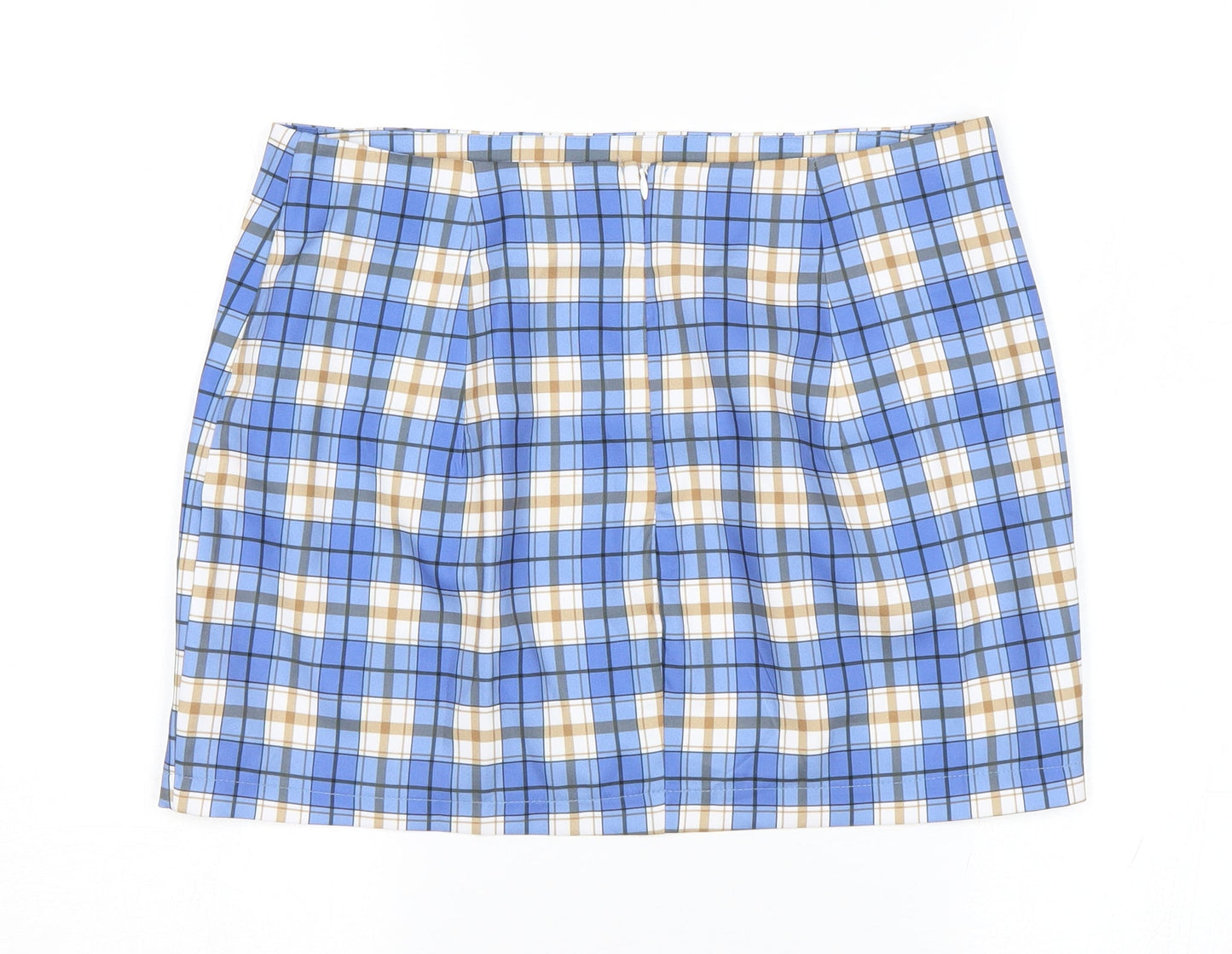 Preworn Womens Multicoloured Plaid  Mini Skirt Size L