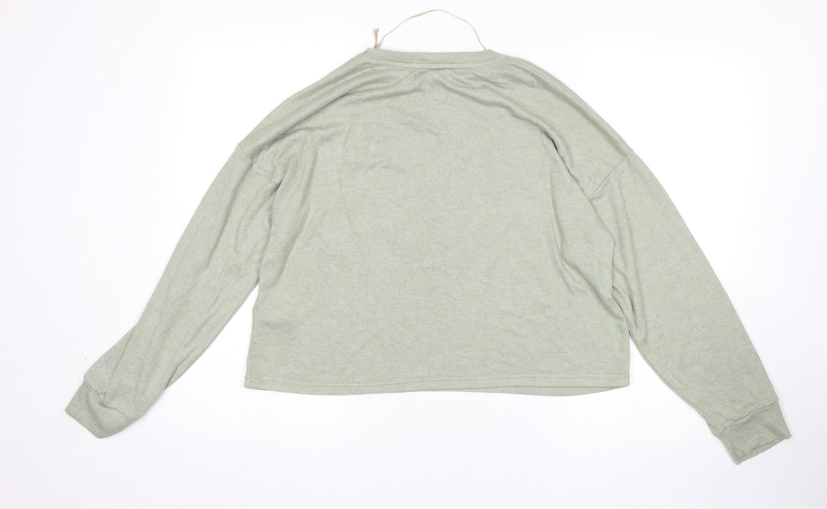 Back view of Primark women’s green jumper, size M
