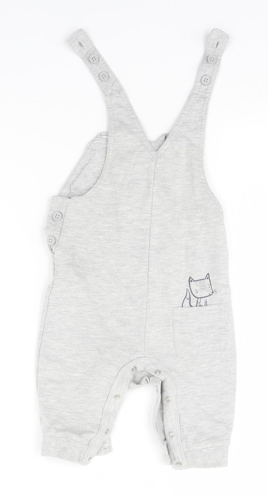 George Baby Grey   Babygrow One-Piece Size 3-6 Months  - Explore the Woods