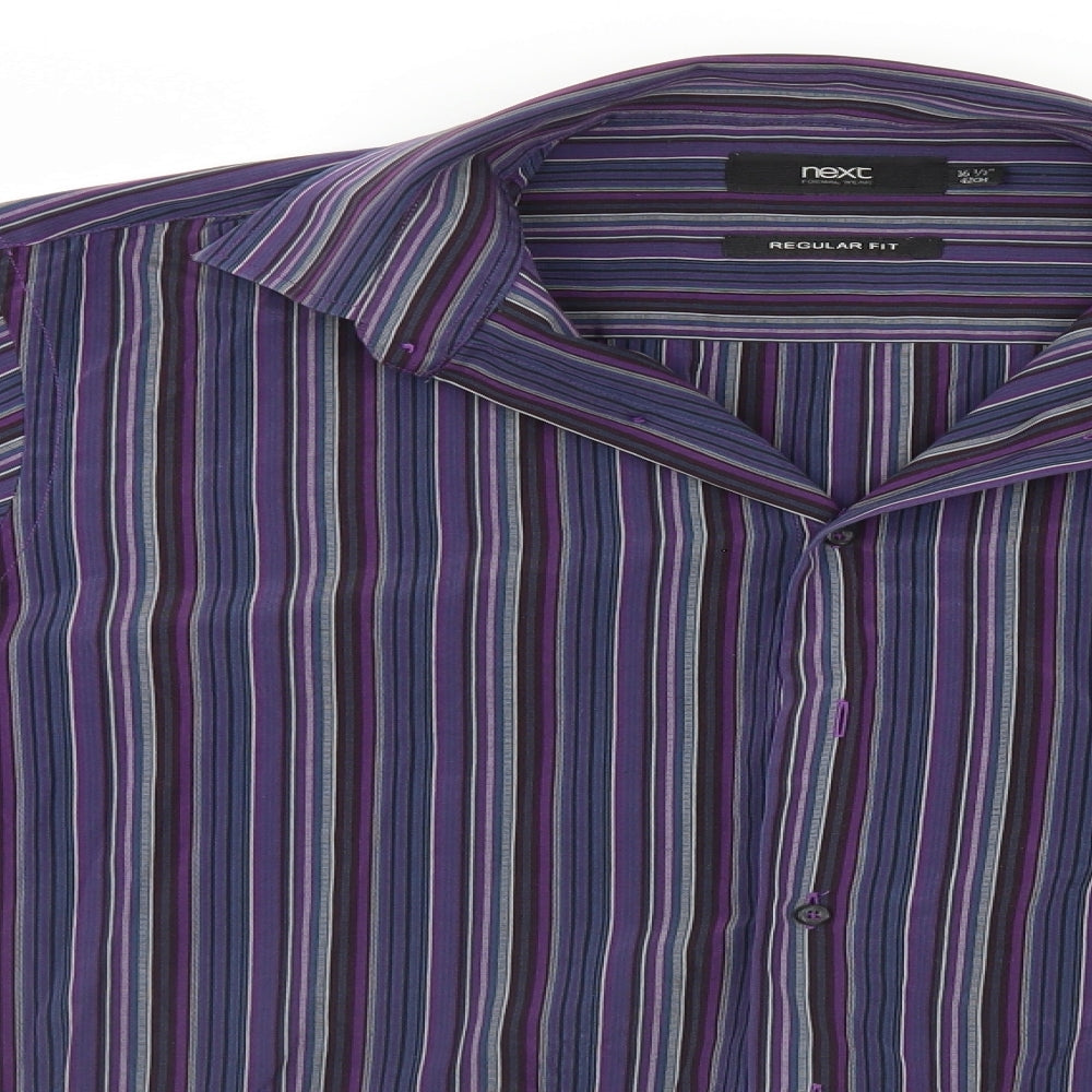 NEXT Mens Blue Striped   Button-Up Size L