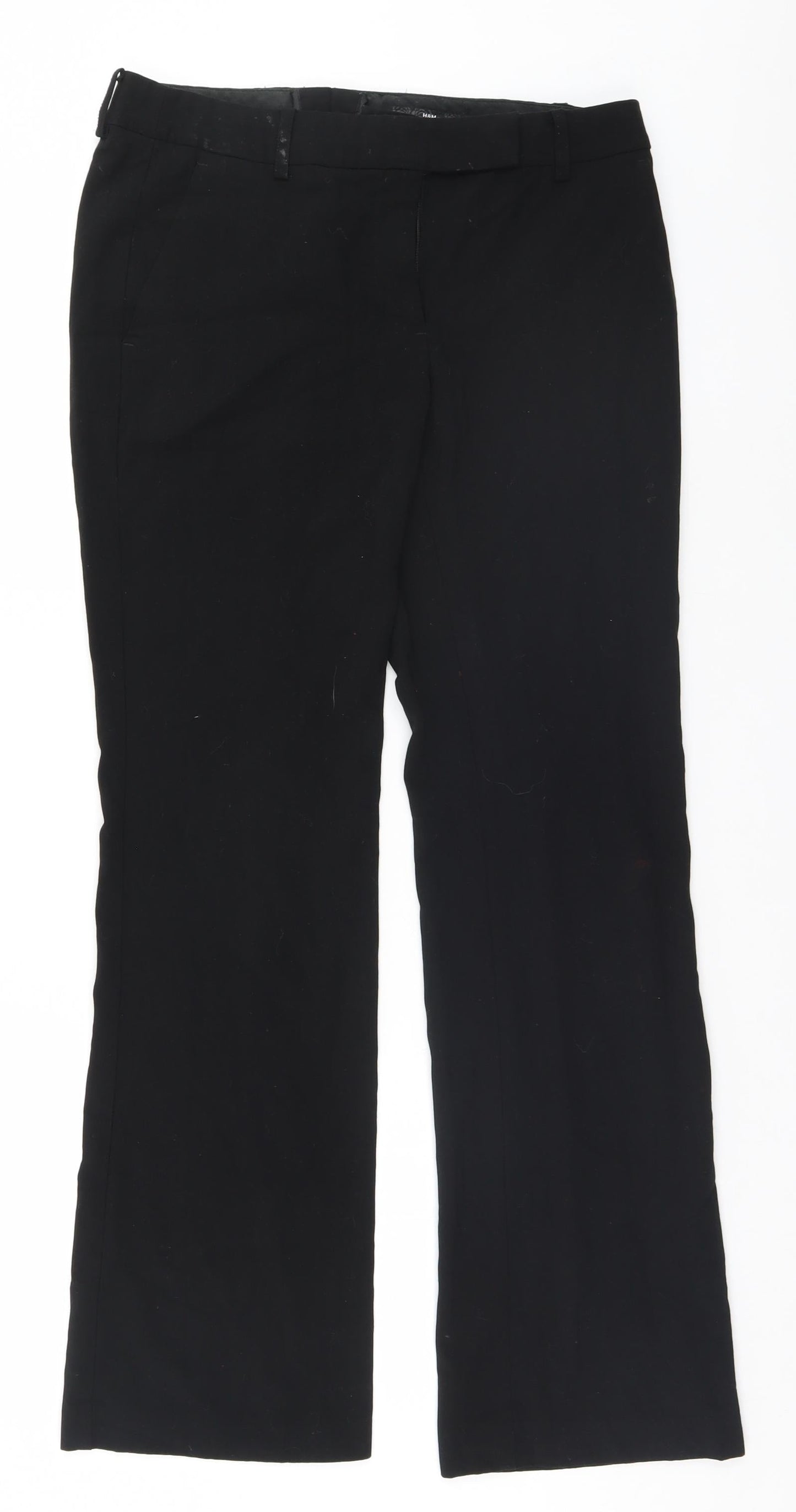 H&M Womens Black   Trousers  Size 10 L31 in