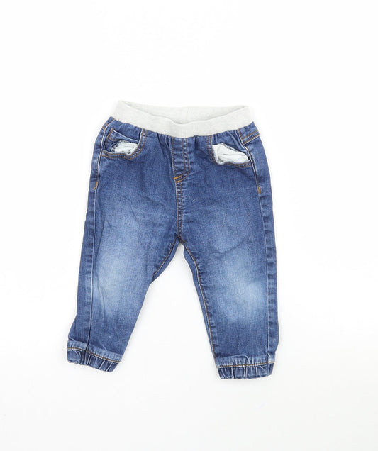 Matalan Baby Blue  Denim Jogger Jeans Size 9 Months