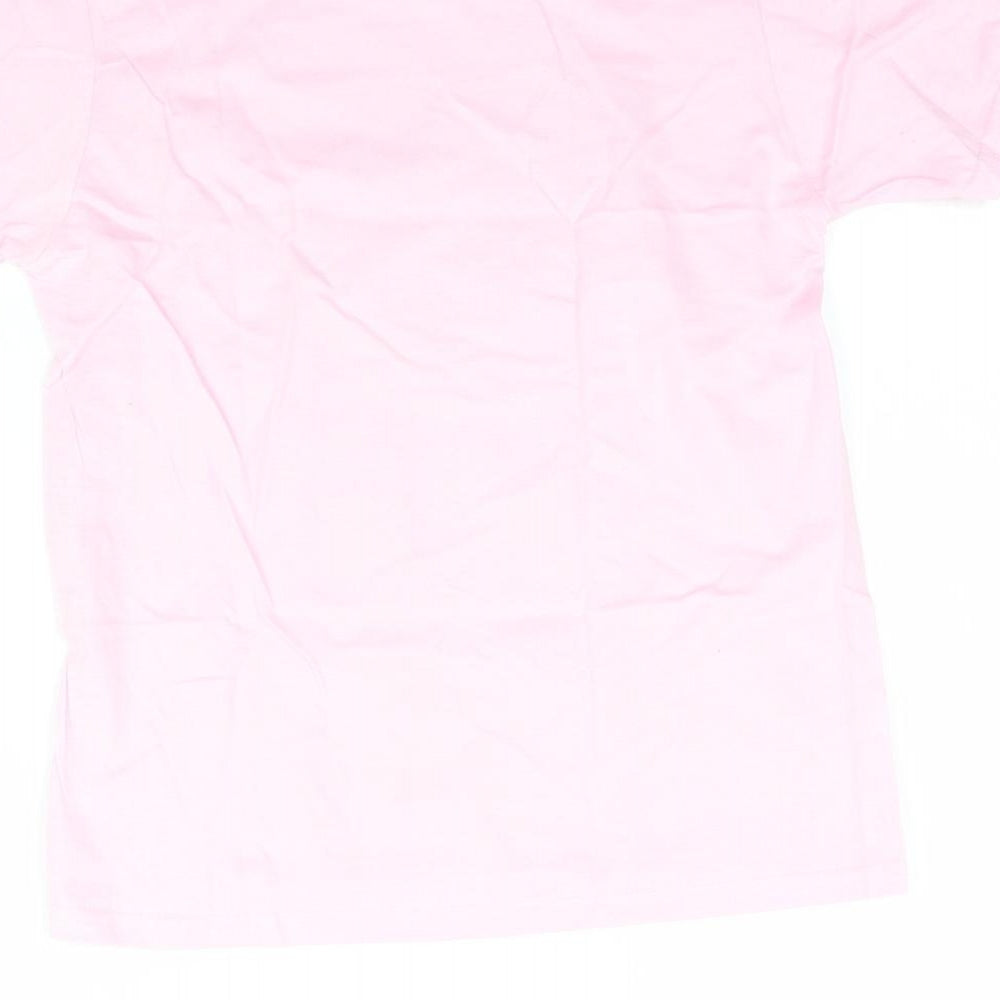 Gildan Girls Pink   Basic T-Shirt Size M  - Merry Christmas Unicorn Princess Grainne