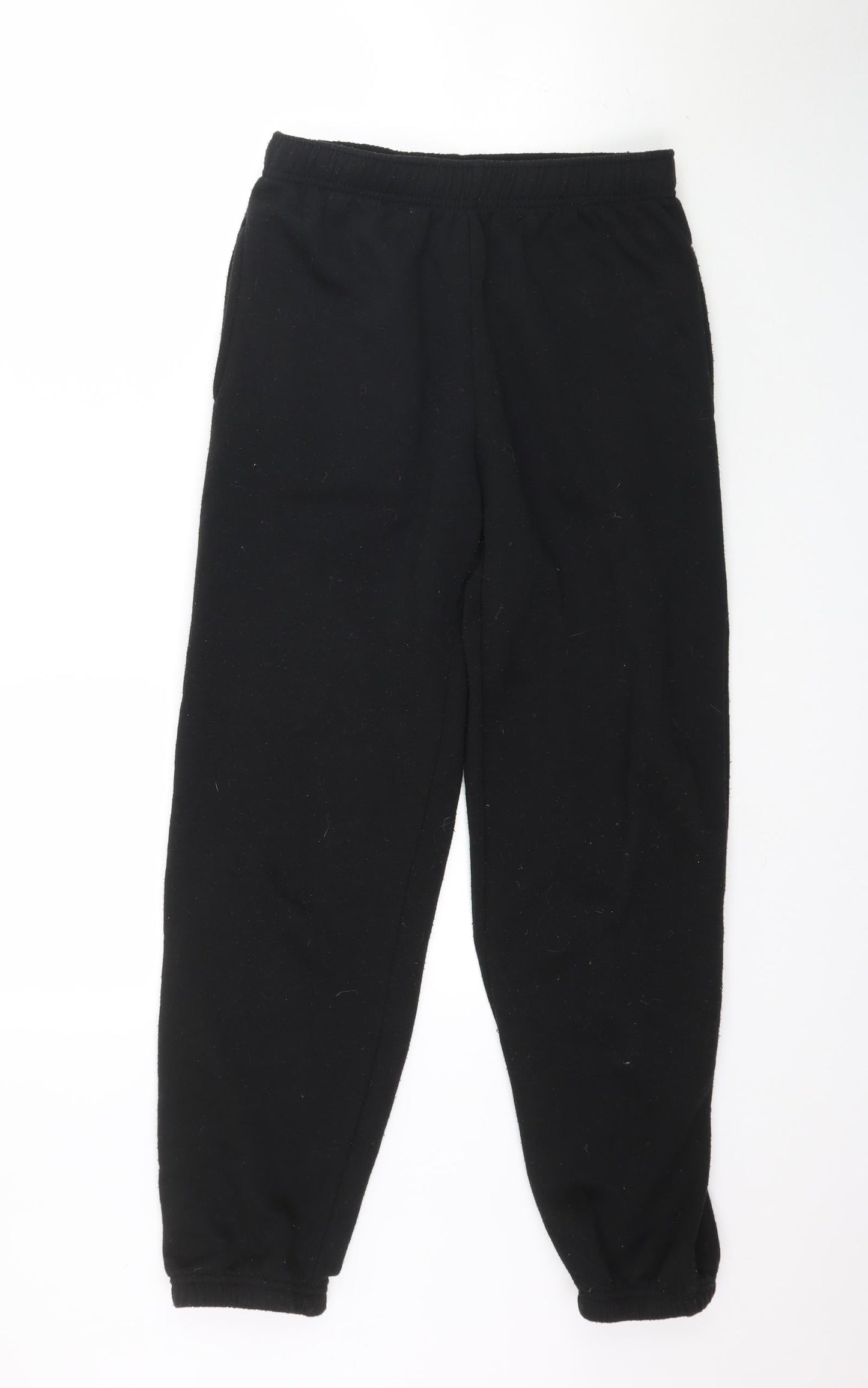 Preworn Womens Black  Flannel Jogger Trousers Size S L30 in