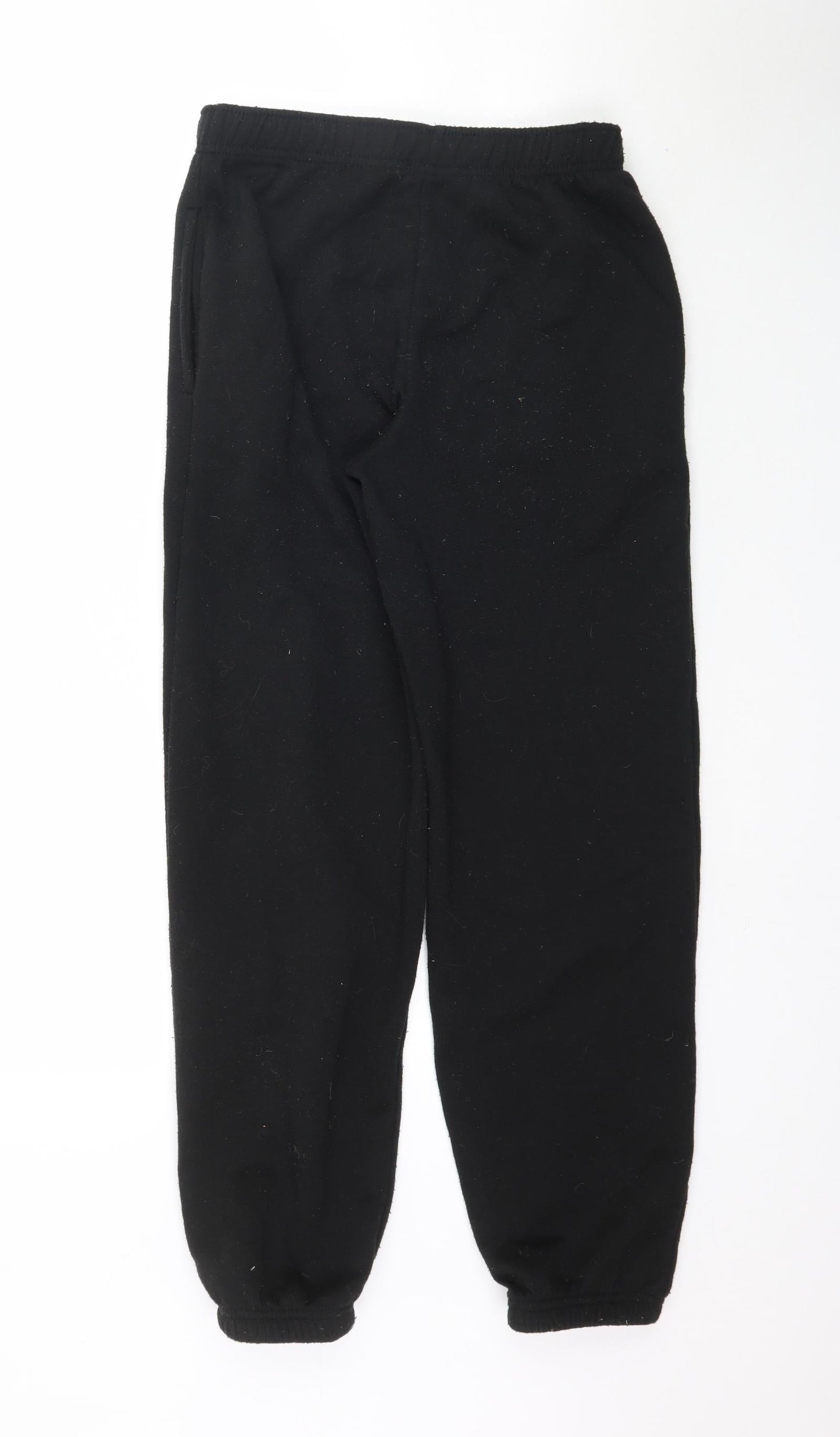 Preworn Womens Black  Flannel Jogger Trousers Size S L30 in
