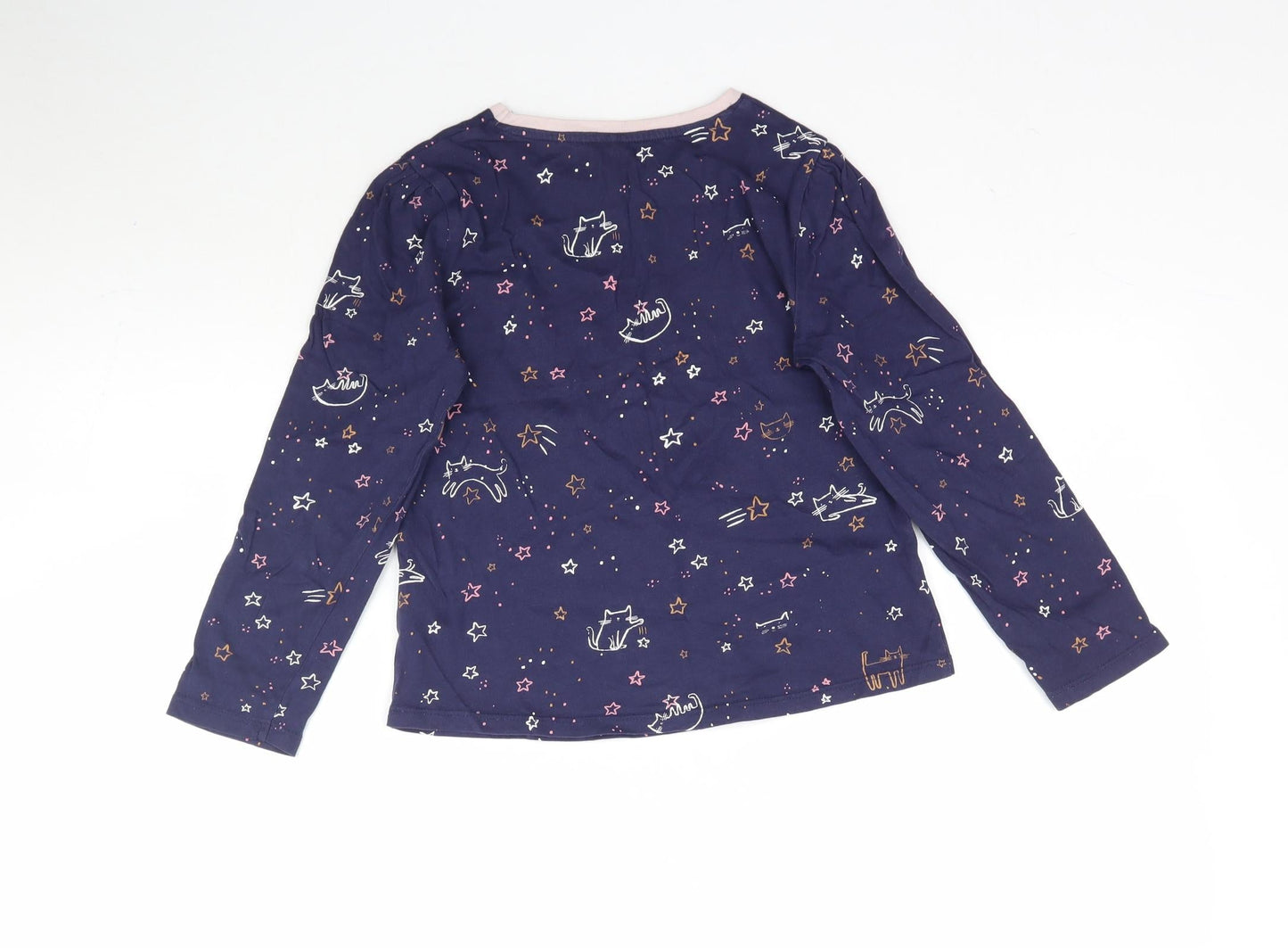 George Girls Blue Solid  Top Pyjama Top Size 8-9 Years  - Stars Star