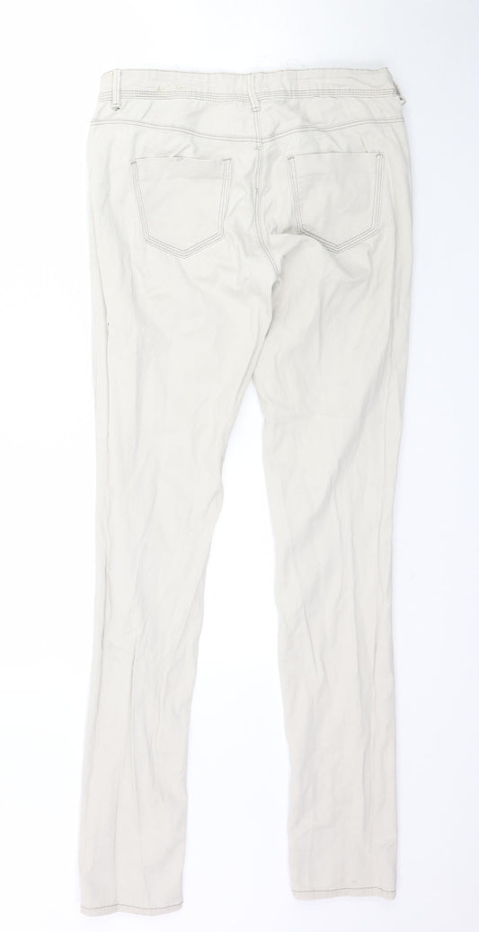 NEXT Womens Beige  Denim Skinny Jeans Size M L34 in