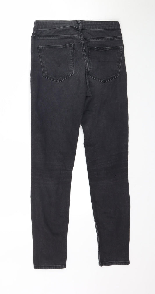 Preworn Womens Black  Denim Skinny Jeans Size 26 in L28 in