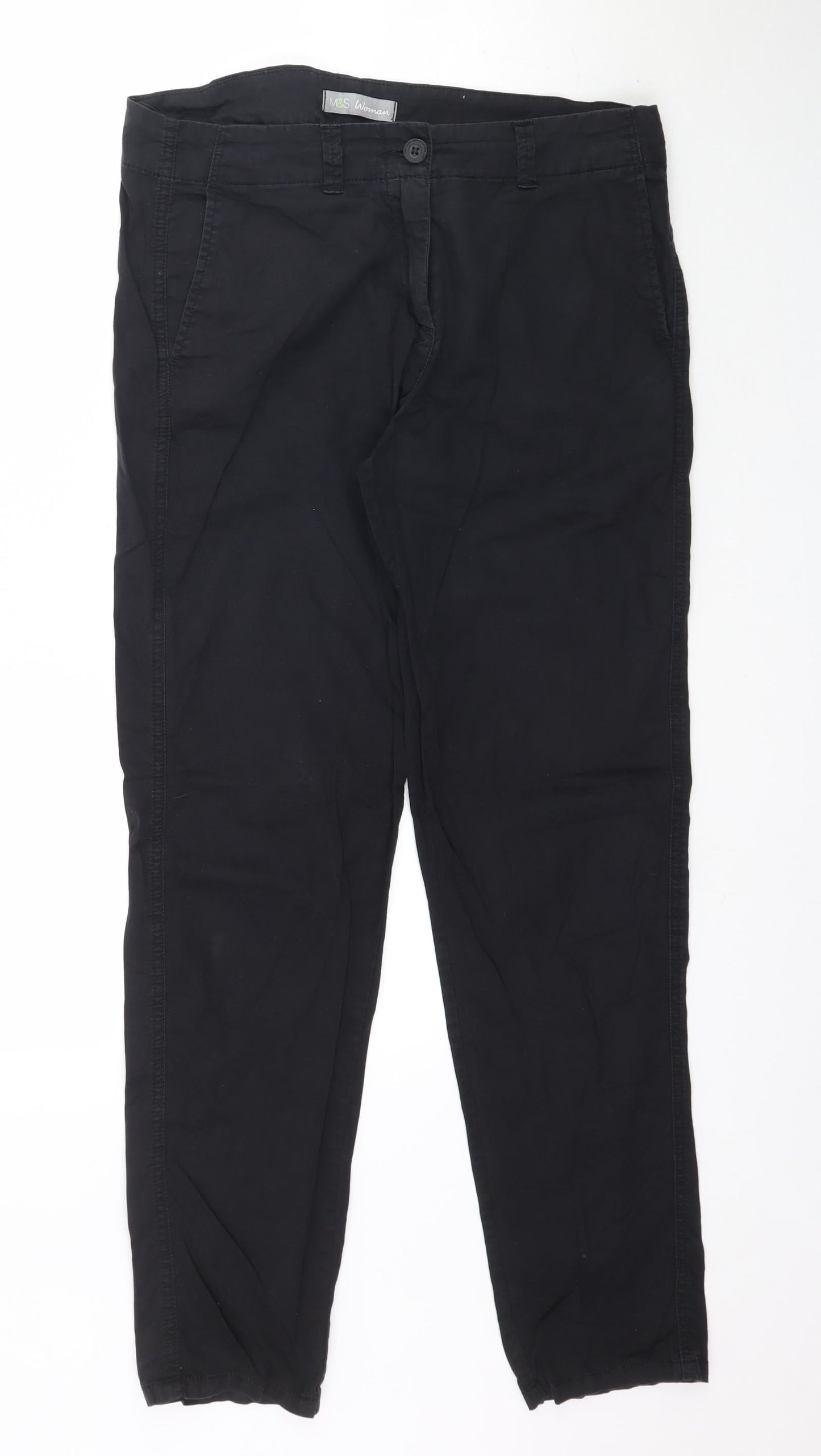 Marks and Spencer Womens Black   Trousers  Size L L30 in