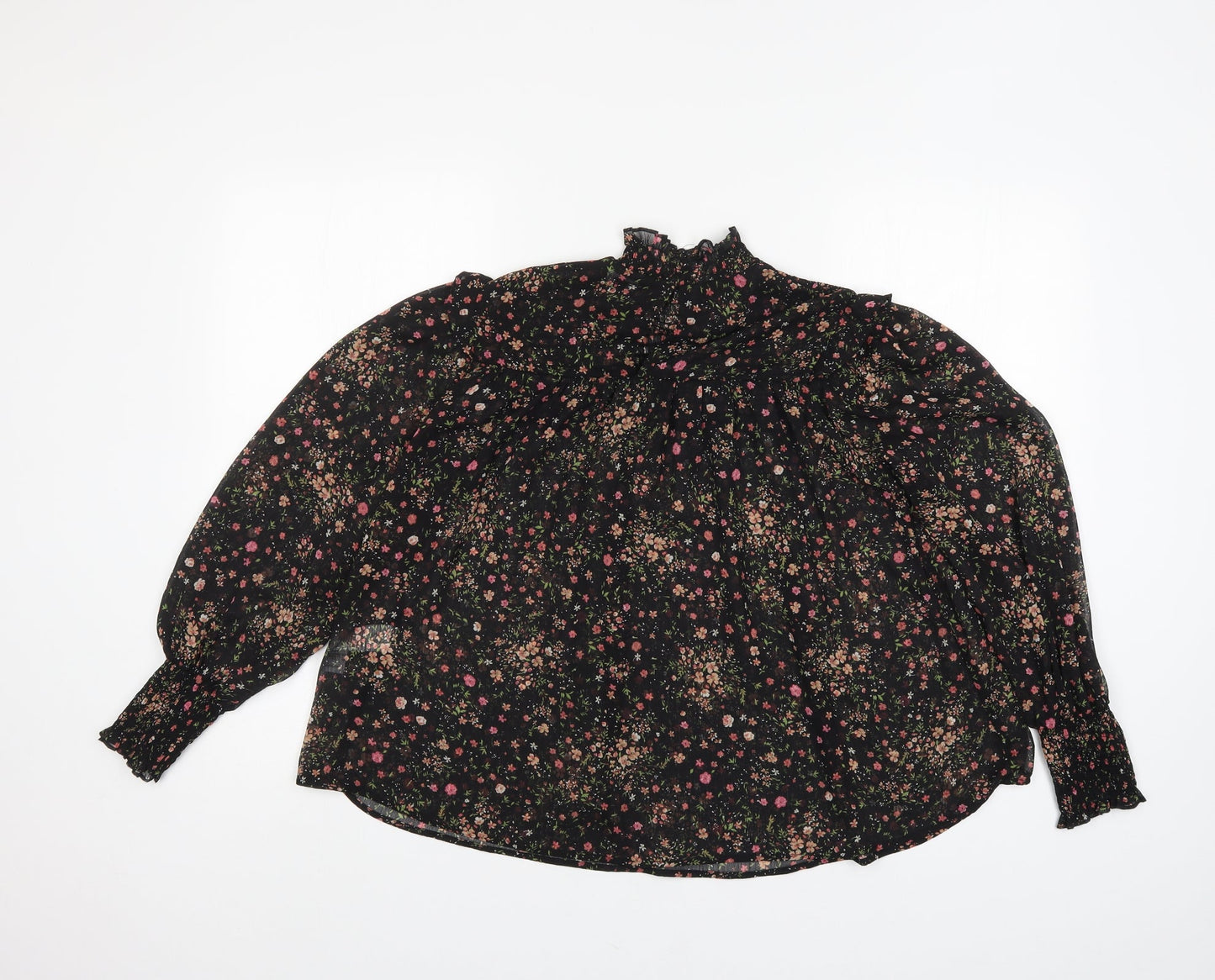 New Look Womens Multicoloured Floral  Tunic Blouse Size 8
