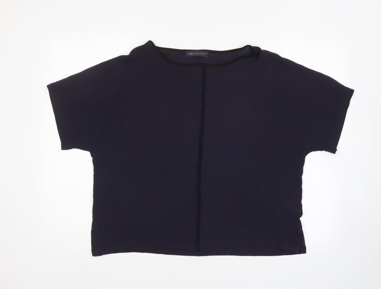 M&S Womens Blue   Basic Blouse Size 14