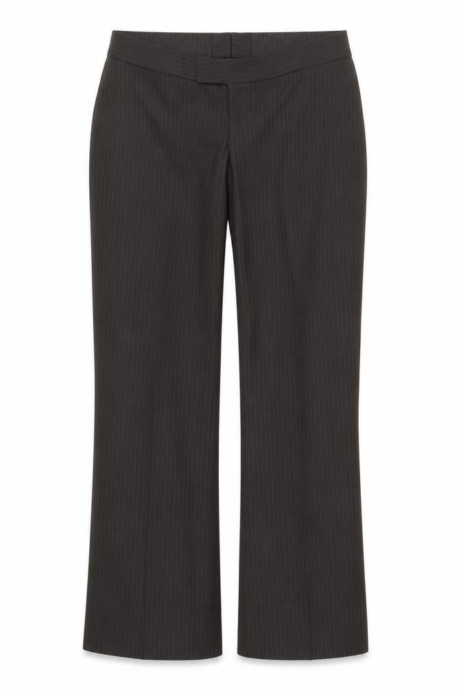 Preworn Womens Brown Striped  Trousers  Size 32 in L29 in