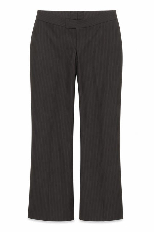 Preworn Womens Brown Striped  Trousers  Size 32 in L29 in