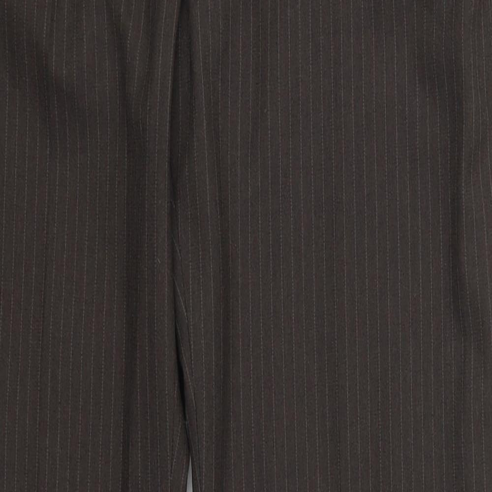 Preworn Womens Brown Striped  Trousers  Size 32 in L29 in