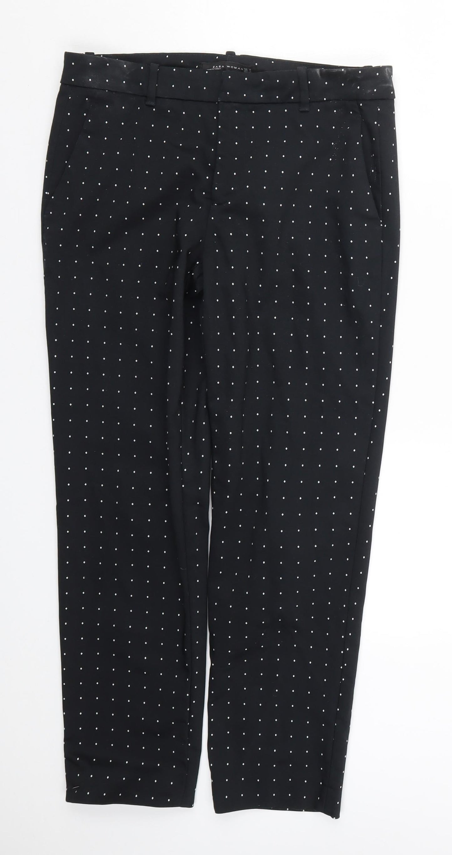 Zara Womens Black Geometric  Trousers  Size M L26 in