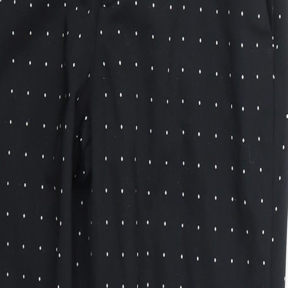 Zara Womens Black Geometric  Trousers  Size M L26 in