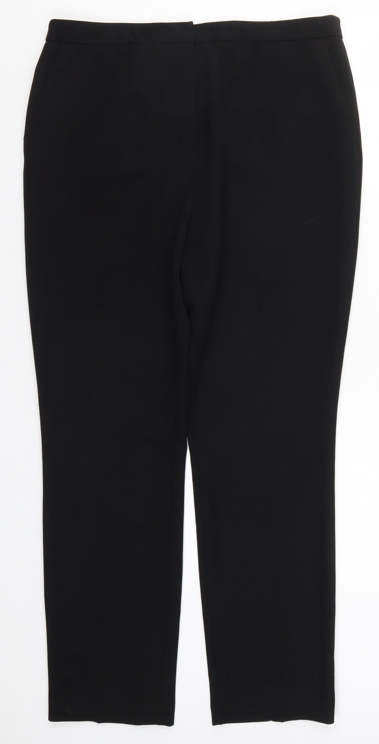 Papaya Womens Black   Trousers  Size 14 L29 in